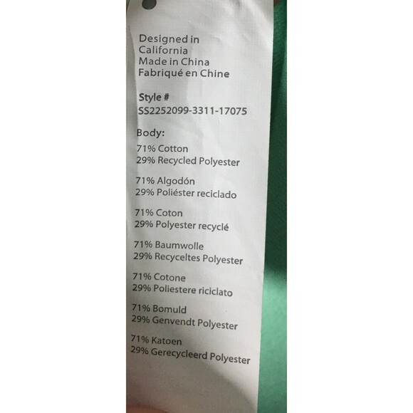 Fabletics Top Women's Size 1X Green Island Terry Cloth Button Up - Picture 8 of 8